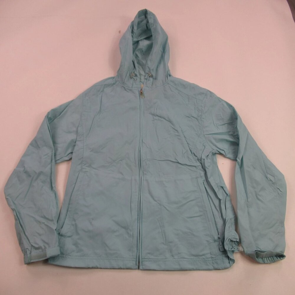 LL Bean Jacket Womens Medium Long Sleeve Full Zip Lightweight Pockets Hooded